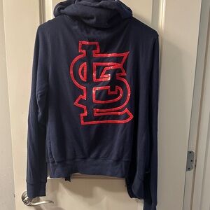 PINK Victoria's Secret Navy Hoodie with Red StL logo